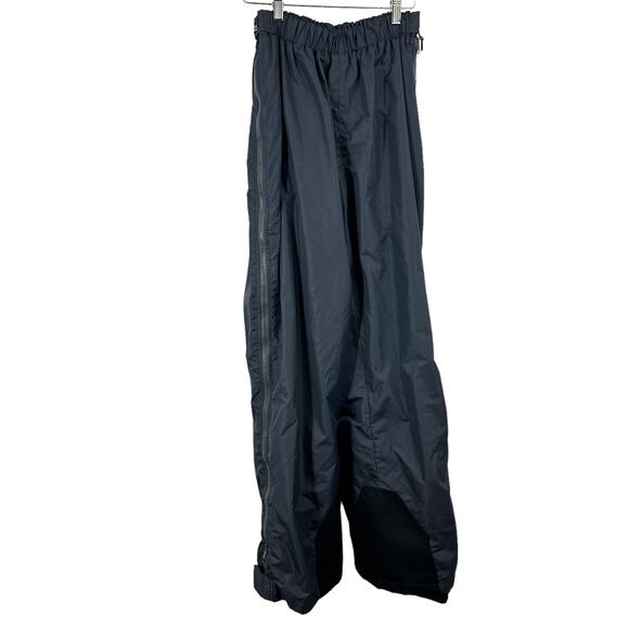 Columbia Men’s Black Snow Pants Large Full Zip Sides No Pockets Winter Gear - Picture 1 of 9